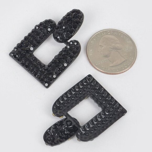 Open Cut Rhinestone Earring - Picture 2 of 2